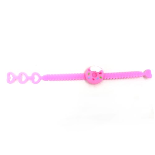 YARNOW 12Stücke Kreatives Kinderspielzeug PVC Donuts Armbänder Lustige Partygeschenke Für Kleinkinder Zufällige Farben Partyzubehör von YARNOW