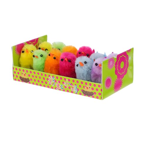 YARNOW 12Stücke Realistische Hühnerfiguren für Osterdekoration Flauschige Mini Haustiere Zubehör für Partys und Heimdekoration von YARNOW
