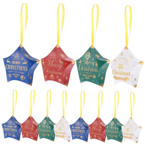 YARNOW 12Stücke Weihnachts Süßigkeitenschachteln Bunten Farben Glänzende Geschenkboxen Für Weihnachtsbaum Dekoration Für Süßigkeiten Kekse Und Kleine YARNOW 12Stücke Weihnachts Süßigkeitenschachteln Bunten Farben Glänzende Geschenkboxen Für Weihnachtsbaum Dekoration Für Süßigkeiten Kekse Und Kleine von YARNOW