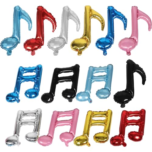 YARNOW 14 Stück Musiknoten-luftballons – Partydekoration aus Aluminiumfolie für Geburtstagskonzerte, Babypartys, Hochzeiten Und Veranstaltungen mit Musikthema von YARNOW