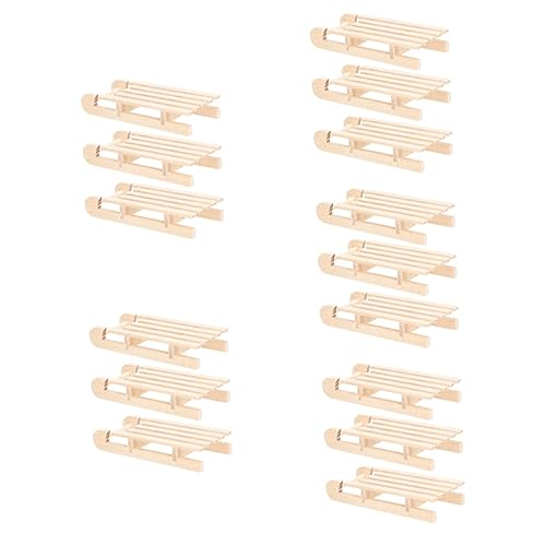 YARNOW 15 Stck. Teiliges Mini Holzschlitten Deko Weihnachten Unlackiert Handgefertigt Stabile Xmas Tischdekoration YARNOW 15 Stck. Teiliges Mini Holzschlitten Deko Weihnachten Unlackiert Handgefertigt Stabile Xmas Tischdekoration von YARNOW