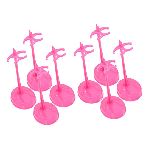 YARNOW 15 Stück Taillenhalterung Puppenzubehör Träger hoch Babypuppen nach Puppe Stehen Spielzeugfigurenständer Puppenständer Puppenanzeigestand Basis für Puppe Eisen Rosig von YARNOW