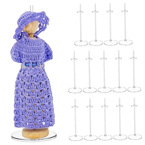 YARNOW 15 Stück Teiliges Puppenständer Transparente Stützen für Actionfiguren und Puppen aus Robustem Kunststoff Einfach Aufzubauen für Präsentation Ihrer Sammlung von YARNOW