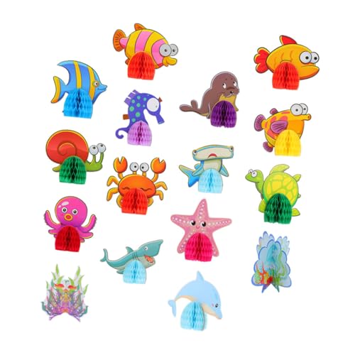 YARNOW 16 Stück Teiliges Meeres Tier Honeycomb Deko Kreative Papier Tischdekorationen für Unterwasser Themenpartys für Zuhause Garten und Feste Zufällige Farbe YARNOW 16 Stück Teiliges Meeres Tier Honeycomb Deko Kreative Papier Tischdekorationen für Unterwasser Themenpartys für Zuhause Garten und Feste Zufällige Farbe von YARNOW