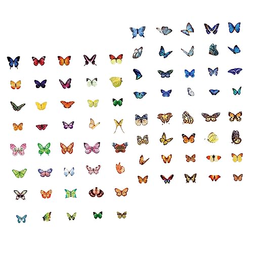 YARNOW 160 Stück Schmetterlingsaufkleber Dekorative Handbuchaufkleber für Scrapbooking Journals und Wasserflaschen Kreative Diy Sticker für Bastelprojekte von YARNOW