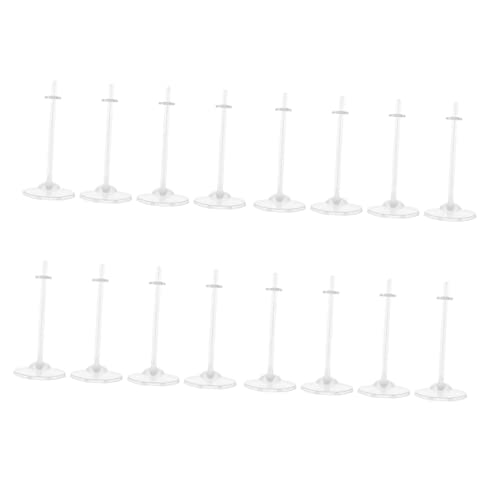 YARNOW 16Stücke Teiliges Puppenständer Verstellbare Halter für Puppen Transparent für Sammler Robustes Puppenzubehör zur Sicheren Präsentation Langlebig und Leicht von YARNOW