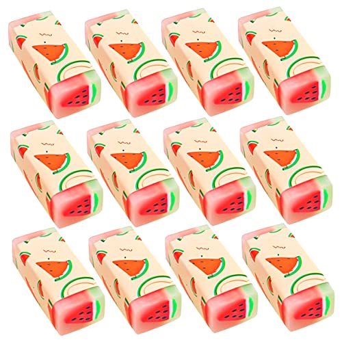 YARNOW 18 Stück Teiliges Bunte Frucht Radiergummis für Kreative Cartoon Radierer für Schüler Vielseitige Schulbedarf Lustige Geschenkideen Zufällige Farben Zufällige Farbe von YARNOW