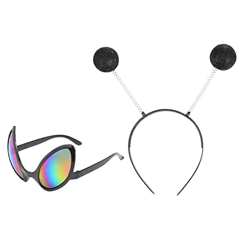 YARNOW 1Satz Alien Brille Für Erwachsene Haarreifen Und Partybrille Für Halloween Cosplay Und Karneval Deko Für Festliche Anlässe Und Themenpartys YARNOW 1Satz Alien Brille Für Erwachsene Haarreifen Und Partybrille Für Halloween Cosplay Und Karneval Deko Für Festliche Anlässe Und Themenpartys von YARNOW