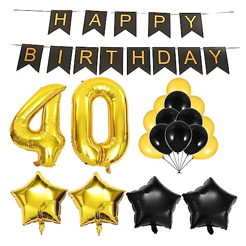 YARNOW 1Satz Dekoration Luftballons Banner Folienballons Geburtstagsfeier Deko Party Zubehör Jahre Feierlichkeiten YARNOW 1Satz Dekoration Luftballons Banner Folienballons Geburtstagsfeier Deko Party Zubehör Jahre Feierlichkeiten von YARNOW