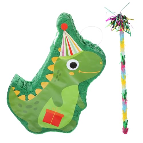 YARNOW 1Satz Dinosaurier Pinata Aus Grüne Dinosaurier Pinata Mit Tassel Und Geburtstagsfeier Deko Für Dino Themenpartys Kindergeburtstag von YARNOW