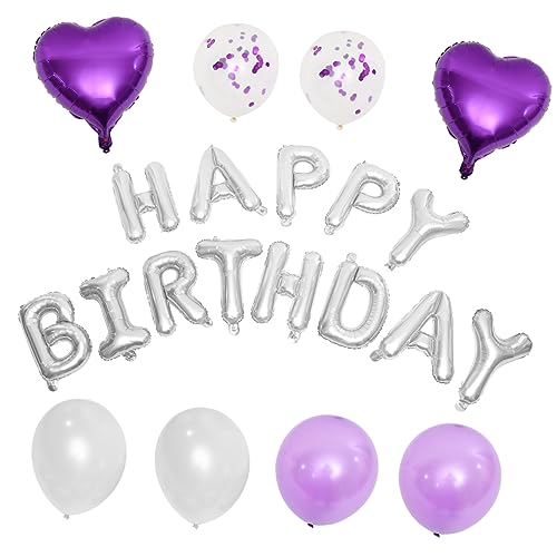 YARNOW 1Satz Geburtstagsfeier Dekoration Set Teile Folienballons Und Latexballons Pastellfarben Zum Ballon Set Für Frauen Für Unvergessliche von YARNOW
