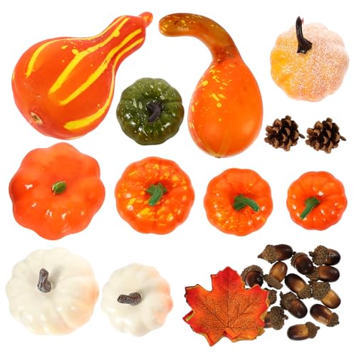 YARNOW 1Satz Künstliches Kürbis Herbstdekoration Für Halloween Und Thanksgiving Vielseitige Deko Elemente Aus Leichtem Für Sammlung Und von YARNOW