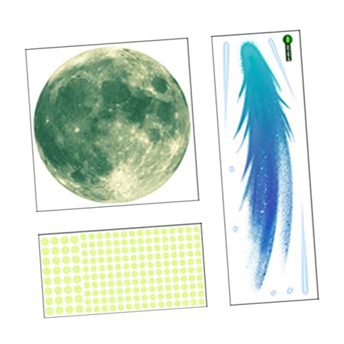 YARNOW 1Satz Nachtleuchtender Mondaufkleber Deckenaufkleber für Kinderzimmer Sticker für Sicheres Schlafen Planeten Wandtattoo für Glow in The Dark von YARNOW