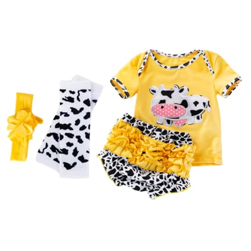 YARNOW 1Satz Puppen Kleidung für Puppen Teiliges Outfit mit Shirt Hosen Haarband und Strümpfen aus Süße Karikatur Designs von YARNOW