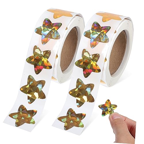 YARNOW 2 Rollen Goldene Aufkleber Selbstklebend Glitzernde Sticker für Dekoration Belohnungstabelle Bastelprojekte Scrapbooking Kunsthandwerk YARNOW 2 Rollen Goldene Aufkleber Selbstklebend Glitzernde Sticker für Dekoration Belohnungstabelle Bastelprojekte Scrapbooking Kunsthandwerk von YARNOW