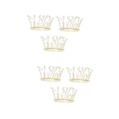 YARNOW 2 Sätze Perlen Metallkrone Für Kuchen Deko Elegante Tortenaufsätze Für Geburtstagsfeiern Tanzpartys Und Festlichkeiten Stilvolle Tortendekoration 3 Stücke * 2 YARNOW 2 Sätze Perlen Metallkrone Für Kuchen Deko Elegante Tortenaufsätze Für Geburtstagsfeiern Tanzpartys Und Festlichkeiten Stilvolle Tortendekoration 3 Stücke * 2 von YARNOW