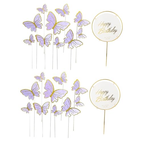 YARNOW 2 Sätze Schmetterlings Tortenstecker aus Teiliges für Kreative Tortendekoration für Partys Geburtstagsfeiern und Besondere Anlässe Einzigartige und Elegante Cake Picks YARNOW 2 Sätze Schmetterlings Tortenstecker aus Teiliges für Kreative Tortendekoration für Partys Geburtstagsfeiern und Besondere Anlässe Einzigartige und Elegante Cake Picks von YARNOW