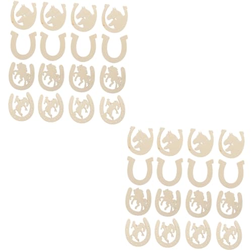 YARNOW 2 Sätze Teiliges Unvollendetes Holzschneider Im Design Diy Holzstück Zum Bemalen Dekoration Für Garten Bastelmaterialien Für Partys Und Anlässe 24 Stück * 2 von YARNOW