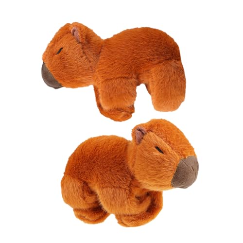 YARNOW 2 Stück Capybara-Puppe Gefüllte Capybara Plüschspielzeug Capybara Plüsch-Capybara-schlagarmband Capybara Party Dekorationen Light Brown Pp Baumwolle YARNOW 2 Stück Capybara-Puppe Gefüllte Capybara Plüschspielzeug Capybara Plüsch-Capybara-schlagarmband Capybara Party Dekorationen Light Brown Pp Baumwolle von YARNOW