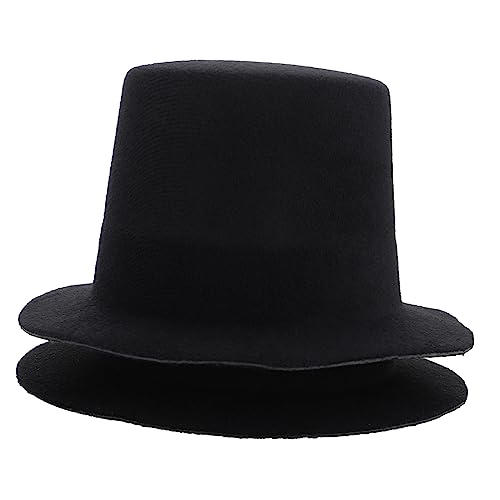 YARNOW 2 Stück DIY Mini Puppenhüte Filzhüte für Bastelprojekte Zubehör für Puppen und Schneemänner Accessoire für Kreative Handarbeiten von YARNOW