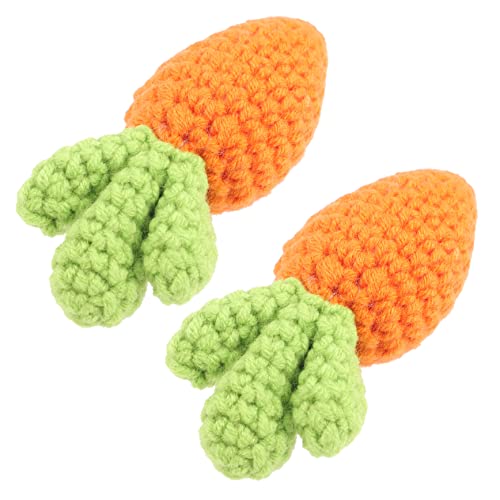 YARNOW 2 Stück Handgemachte Karotten Anhänger für DIY Schmuck und Haarnadeln Bastelmaterial für Kreative Dekorationen und Persönliche Accessoires von YARNOW
