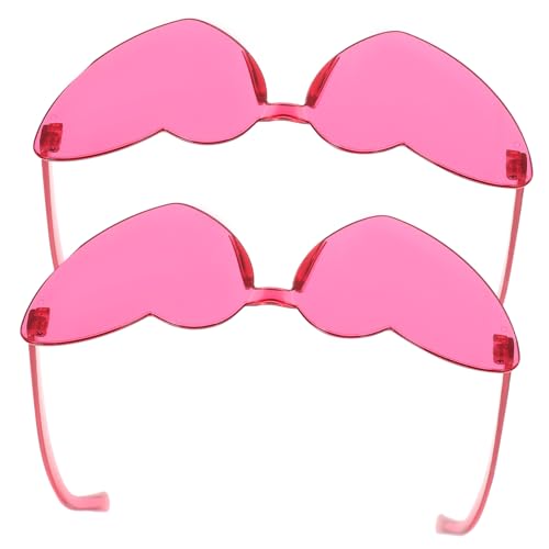 YARNOW 2 Stück Herzförmige Randlose Sonnenbrille Spaßbrille für Partys Hochzeiten und Besondere Anlässe Komfortabel und Hochwertiges Pc Material für Stilvolle Outfits YARNOW 2 Stück Herzförmige Randlose Sonnenbrille Spaßbrille für Partys Hochzeiten und Besondere Anlässe Komfortabel und Hochwertiges Pc Material für Stilvolle Outfits von YARNOW