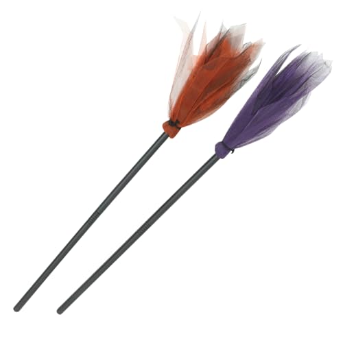 YARNOW 2 Stück Hexenbesen für Halloween Cosplay Abnehmbarer Dekobesen und Orange für Partys und Bühnenaufführungen YARNOW 2 Stück Hexenbesen für Halloween Cosplay Abnehmbarer Dekobesen und Orange für Partys und Bühnenaufführungen von YARNOW