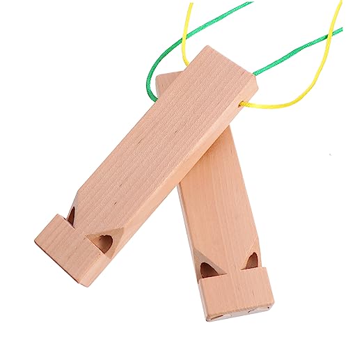 YARNOW 2 Stück Holzzug Pfeifen Musikinstrument für Fördert Gehör und Interesse an Musik für Partys Geburtstage Weihnachten Zufällige Farben Zufällige Farbe von YARNOW