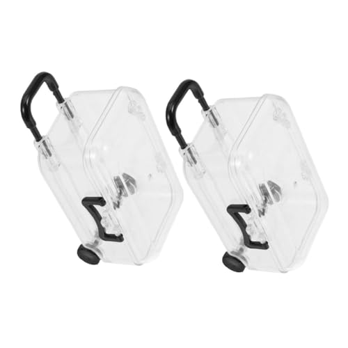 YARNOW 2 Stück Mini -Kleidung Aufbewahrungsbox Mini-Koffer Mini-Puppenhaus-Zubehör Mini-Gepäck-Partygeschenk Mini-Plastikkoffer Minikoffer für Puppen Transparent YARNOW 2 Stück Mini -Kleidung Aufbewahrungsbox Mini-Koffer Mini-Puppenhaus-Zubehör Mini-Gepäck-Partygeschenk Mini-Plastikkoffer Minikoffer für Puppen Transparent von YARNOW