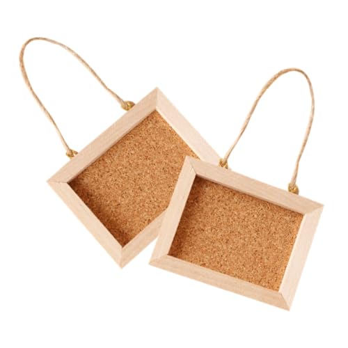 YARNOW 2 Stück Miniatur Holz Bilderrahmen Unbemalt Beidseitig Verwendbar Glatte Kanten Langlebig Puppenhaus Zubehör für DIY Foto Wanddekoration Natürlicher Vintage Stil Elegante von YARNOW