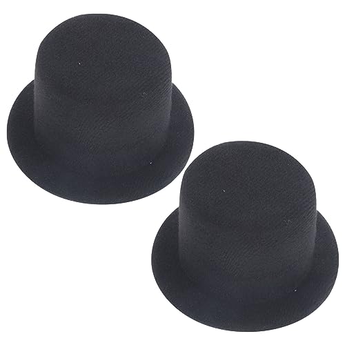 YARNOW 2 Stück Miniaturhüte für Bastelprojekte Handgefertigte Puppenhüte für Schwarz DIY Dekoration für Weihnachten Schulprojekte von YARNOW