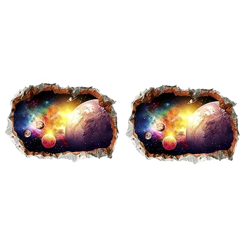 YARNOW 2 Stück Planet Wandsticker für Kinderzimmer Leuchtender Wandaufkleber für Kreative Wanddekoration im Schlafzimmer und Wohnzimmer Einfach Anzubringen und Rückstandslos zu Entfernen YARNOW 2 Stück Planet Wandsticker für Kinderzimmer Leuchtender Wandaufkleber für Kreative Wanddekoration im Schlafzimmer und Wohnzimmer Einfach Anzubringen und Rückstandslos zu Entfernen von YARNOW