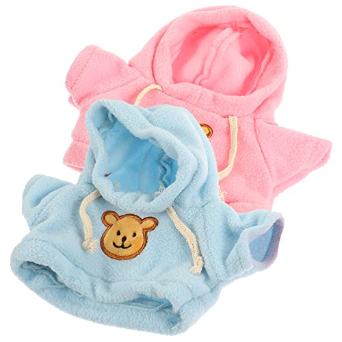 YARNOW 2 Stück Puppen Ersetzen Kleidung Tragen Plüsch Kind Outfit Austauschbare Bärenkleidung Tierspielkleidung Kleidung Für Spielzeugbären Dekoratives Bärenkostüm Stoff von YARNOW