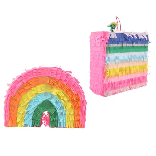 YARNOW 2 Stück Regenbogen Piñata für Geburtstagsfeiern Dekorative Piñata für Feste und Partys Füllbar mit Süßigkeiten und Kleinen Spielzeugen Spaß für Familie und Freunde YARNOW 2 Stück Regenbogen Piñata für Geburtstagsfeiern Dekorative Piñata für Feste und Partys Füllbar mit Süßigkeiten und Kleinen Spielzeugen Spaß für Familie und Freunde von YARNOW