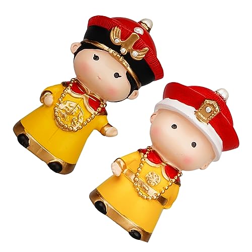 YARNOW 2 Stück Teiliges Chinesischer Stil Kuchenverzierungen Kaiserliche Emperor und Figuren für Auto Dekoration und Partykuchen Deko von YARNOW