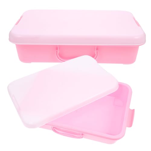 YARNOW 2 Stück Tragbare Sandkiste Tablett Kinderspielzeug groß Für Babys klein Sandkasten Tragbare Sandschale Handheld-Sandbox im Freien Abs Rosa von YARNOW