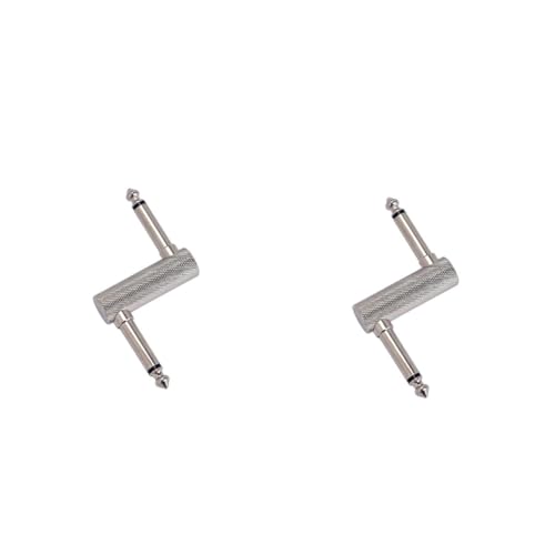 YARNOW 2 Stück Z Effektpedal Verbinder Stecker für Gitarre Bass Silber Kabeladapter für Effektpedal Board Langlebig Rauscharm für Gitarristen von YARNOW