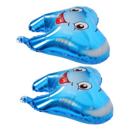 YARNOW 2 Stück Zahnmotiv Luftballons aus Aluminiumfolie Spielerisch Geformt Luftdicht Einfache Befüllung für Shower Zahnarzt Zahnparty dekorationen von YARNOW