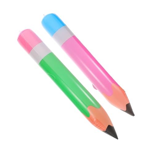 YARNOW 2 Stück aufblasbares Bleistiftspielzeug Zurück zur Schule hängende Dekorationen Bleistiftschläger riesige aufblasbare Bleistifte Aufblasbarer Schulbedarf nämlich Luftballons PVC von YARNOW