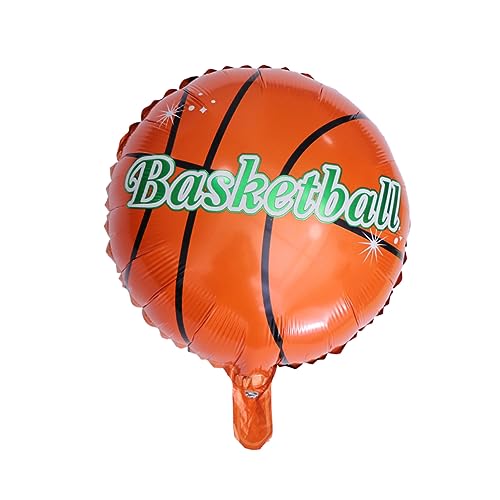 YARNOW 20 Stück Basketball Luftballons Aluminiumfolie Sport Themenparty Deko für Geburtstagsfeier ohne Bänder Bunte Ballons für Kreative Dekoration von YARNOW