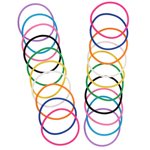 YARNOW 20 Stück Elastische Silikonarmbänder Jelly Armbänder DIY Handgelenk Charms Bequeme und Stilvolle Gummiarmbänder Gemischte Farben von YARNOW