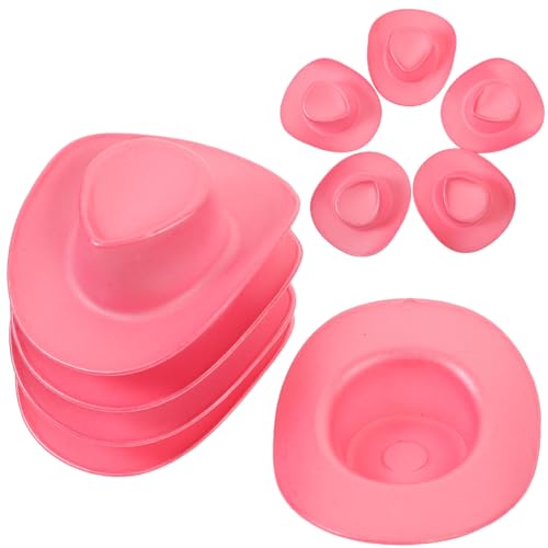 YARNOW 20 Stück Mini-cowboyhut Kuhmädchenhut Mini-westernkappen Miniatur-puppenhüte Kleine Cowboyhüte Cowgirlhut Frauen Hüte Für Frauen Cowboyhut Für Rosa Plastik von YARNOW