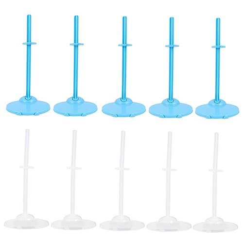 YARNOW 20 Stück Puppenständer Halterung Universelles Puppenzubehör Transparente Blaue Ständer aus Sicherem für Mädchen Stabil und Langlebig von YARNOW