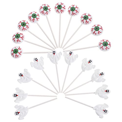 YARNOW 20 Stück Teiliges Halloween Cupcake Topper aus Premium Resin Dekorative und Augenelemente Langlebig und Leicht für Halloween und Themenpartys Kuchenverzierung Innen und Außen von YARNOW