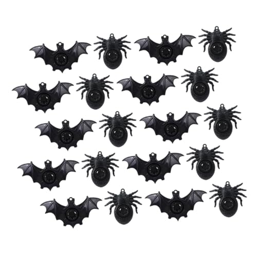 YARNOW 20 Stück Teiliges Halloween Party Pfeifenset mit Spinnen und Fledermausform Pfeifen Wiederverwendbares Kunststoffspielzeug für Vielseitiger Cheer Prop zur und Dekoration von YARNOW