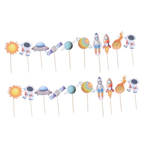 YARNOW 20 Stück Teiliges Kuchen Deko Astronaut Cupcake Picks für Kindergeburtstag Kreative Tortendeko Sicher und Einfach zu Verwenden für Desserts und Partys YARNOW 20 Stück Teiliges Kuchen Deko Astronaut Cupcake Picks für Kindergeburtstag Kreative Tortendeko Sicher und Einfach zu Verwenden für Desserts und Partys von YARNOW