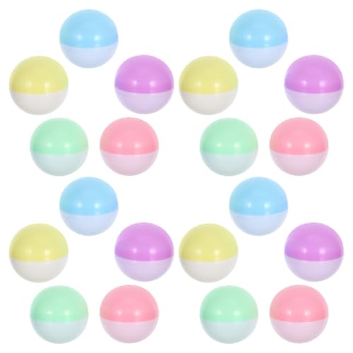 YARNOW 20 Stück leere Kapseln für Verkaufsautomaten: Leere, runde Plastikkugeln in Macaron-Farbe für Heimwerker, Bastelarbeiten, Partygeschenke und Verkaufsautomaten. von YARNOW