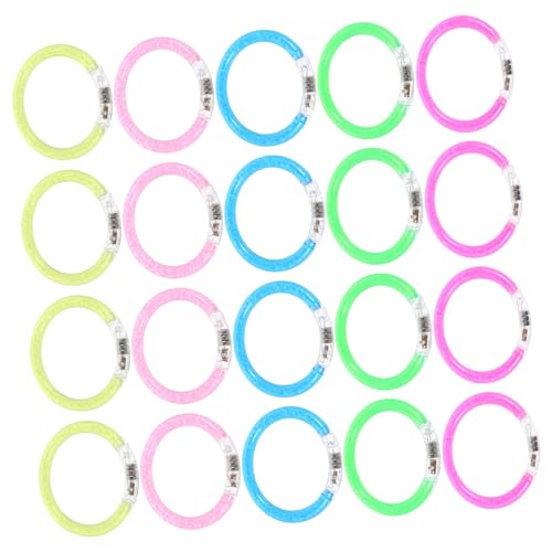 YARNOW 20Stücke Leuchtende DIY Armbänder Neon Partyspielzeug Leuchtende Requisiten Für Erwachsene Neon Partydekoration von YARNOW