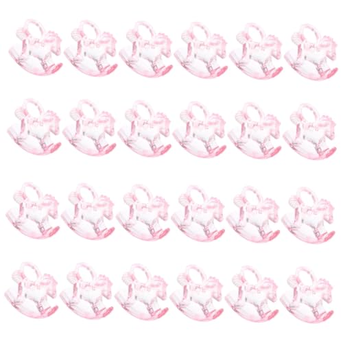 YARNOW 24 Stück Babyparty-Cowboy-Thema Schnuller für Babypartyspiel Cowboy-Mittelstücke für Tische Pferdedekorationen für Party Schnuller Acryl Rosa von YARNOW
