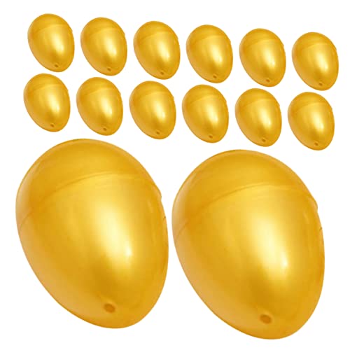 YARNOW 24 Stück Leere Goldene Ostereier aus Kunststoff Kreatives für Befüllen mit Süßigkeiten und Kleinen Geschenken für Ostern und Partys YARNOW 24 Stück Leere Goldene Ostereier aus Kunststoff Kreatives für Befüllen mit Süßigkeiten und Kleinen Geschenken für Ostern und Partys von YARNOW
